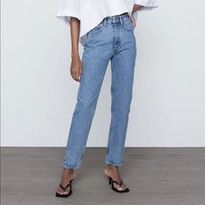 Zara high rise mom jeans